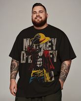T-shirt à manches courtes pour homme, motif dessin animé et bande dessinée, grande taille